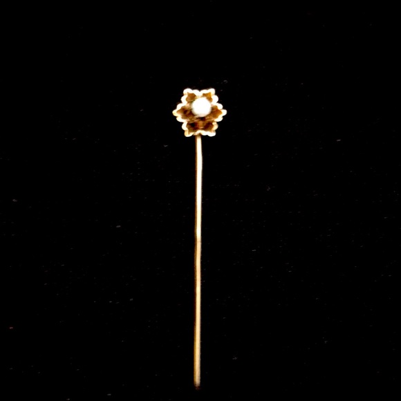 Victorian solid 10k yellow gold OpalCravat Ladies Stickpin